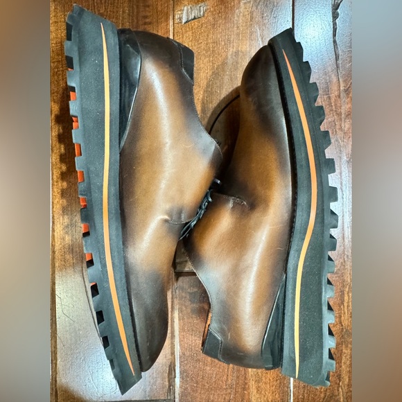 Louis Vuitton Brown Leather Lace Up Derby Shoes Size 7.5 - Picture 14 of 16